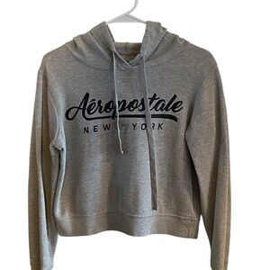 Aeropostale New York  Heather Gray cropped Hoodie loungewear soft comfort core